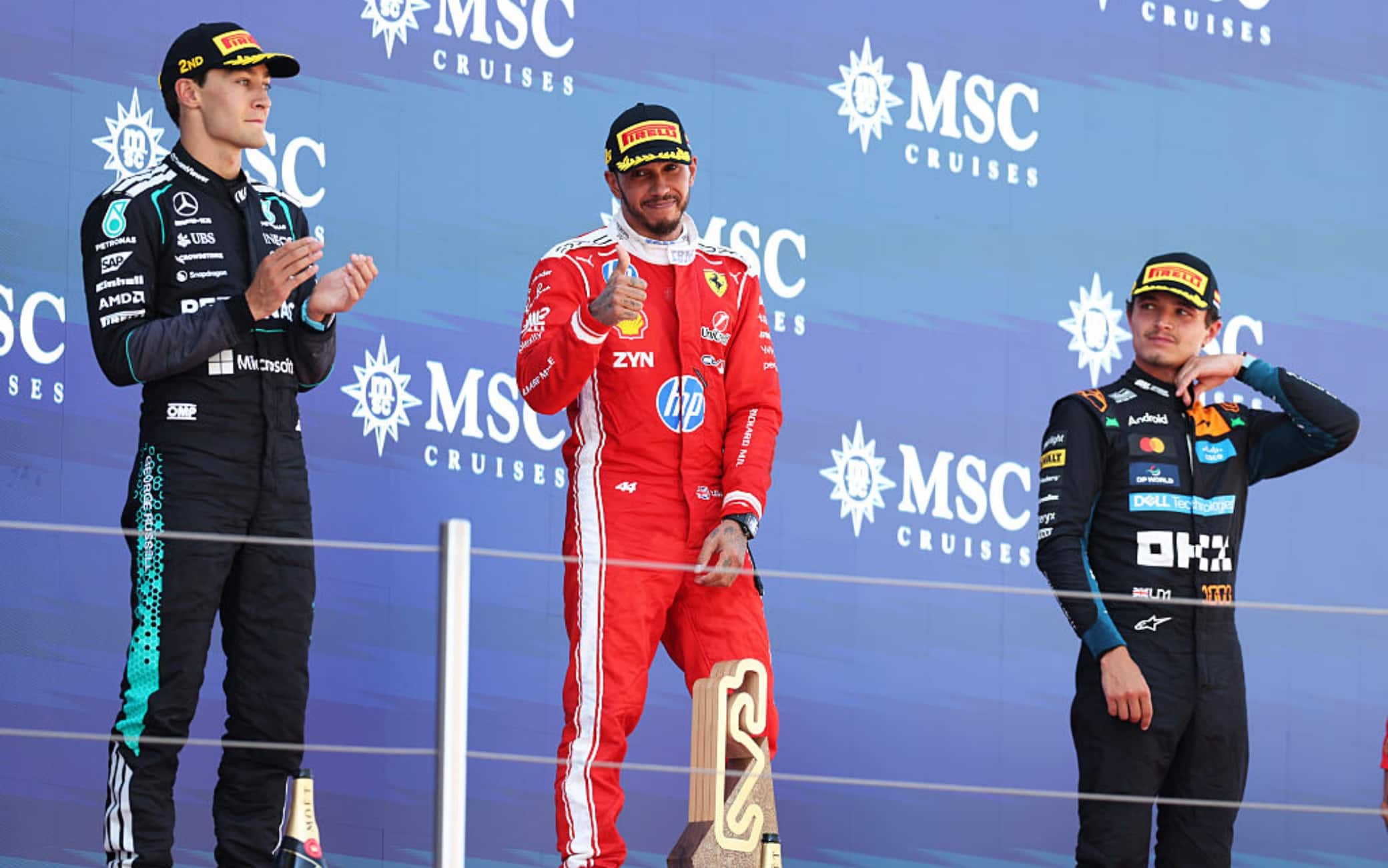 Podio tutto inglese al GP Catalunya: in F1 non succedeva dal 1968