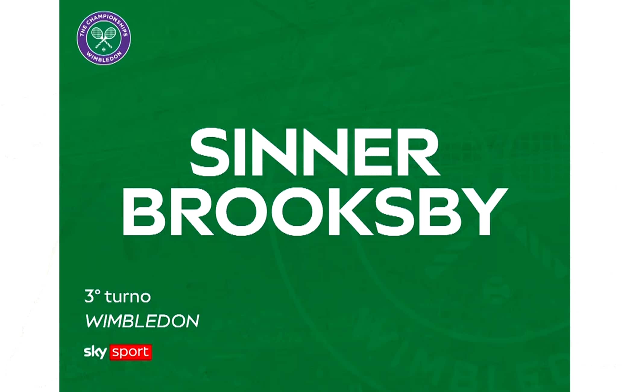 Sinner-Brooksby: highlights Wimbledon