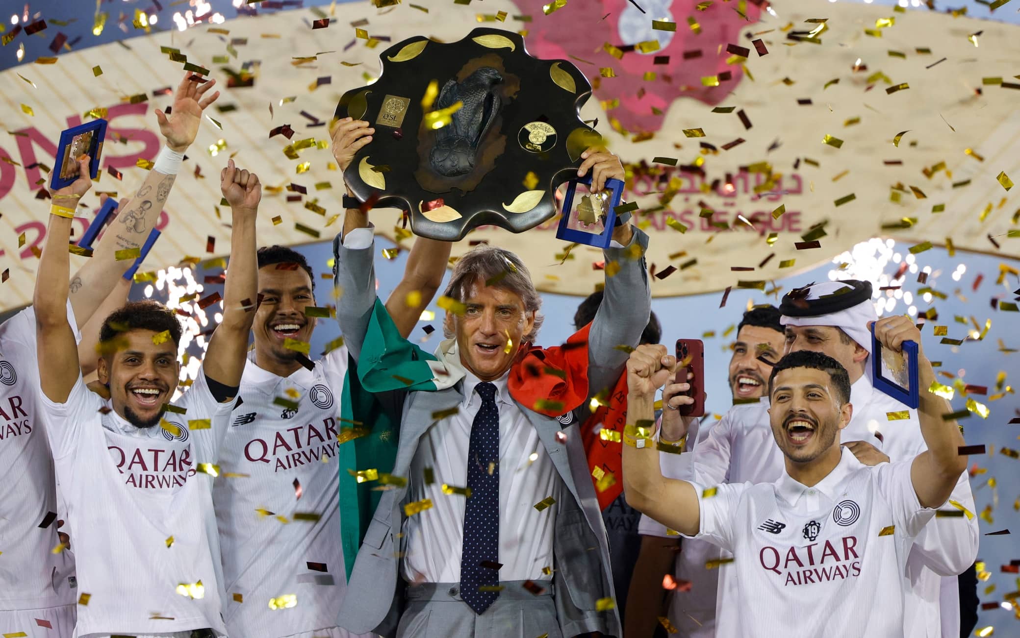 Qatar, Mancini campione con l'Al Sadd: festa finale dopo il giallo del ricorso vinto