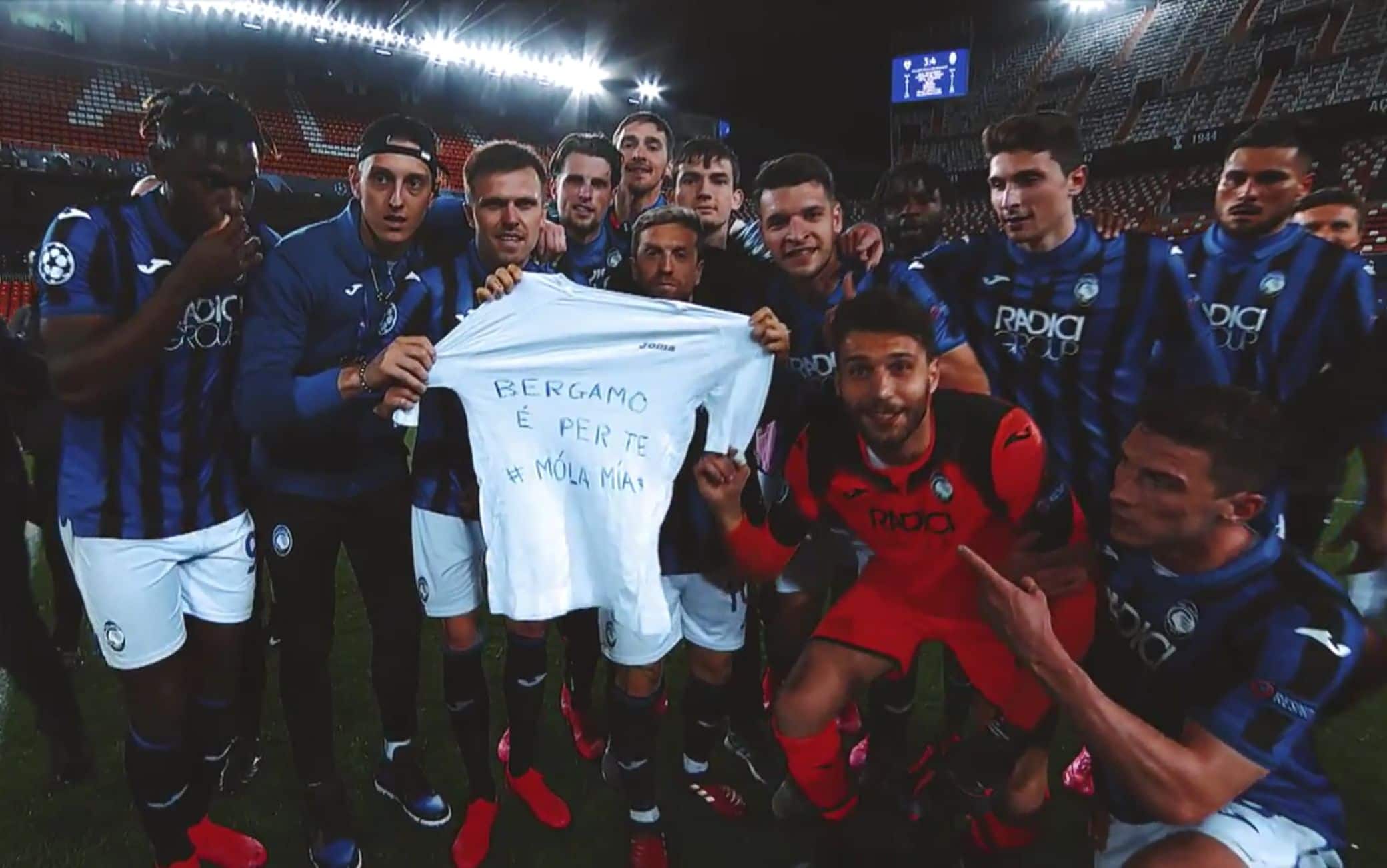 Il messaggio dell'Atalanta per Bergamo dopo la partita col Valencia