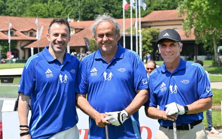 Platini con Del Piero e Zola