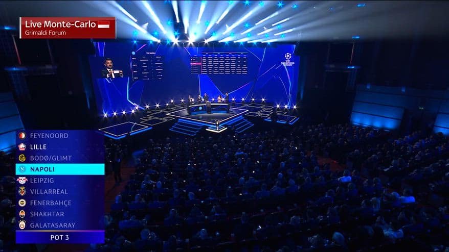 Sorteggio Champions, le avversarie del Napoli
