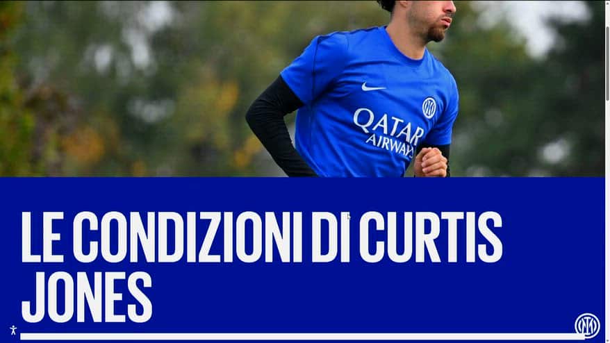 Inter, si ferma Curtis Jones: risentimento muscolare