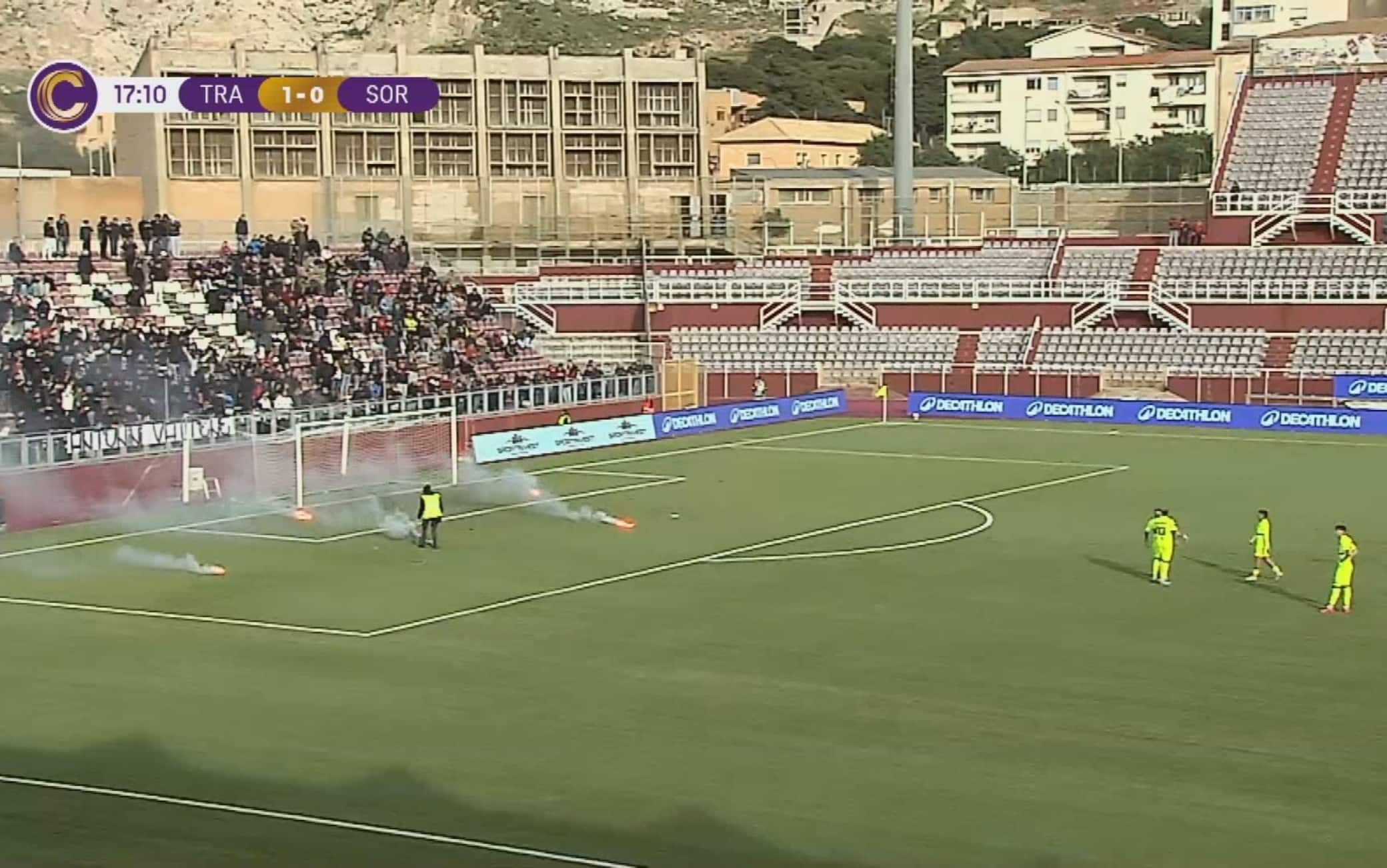 Serie C, Trapani-Sorrento sospesa per proteste contro il presidente Antonini