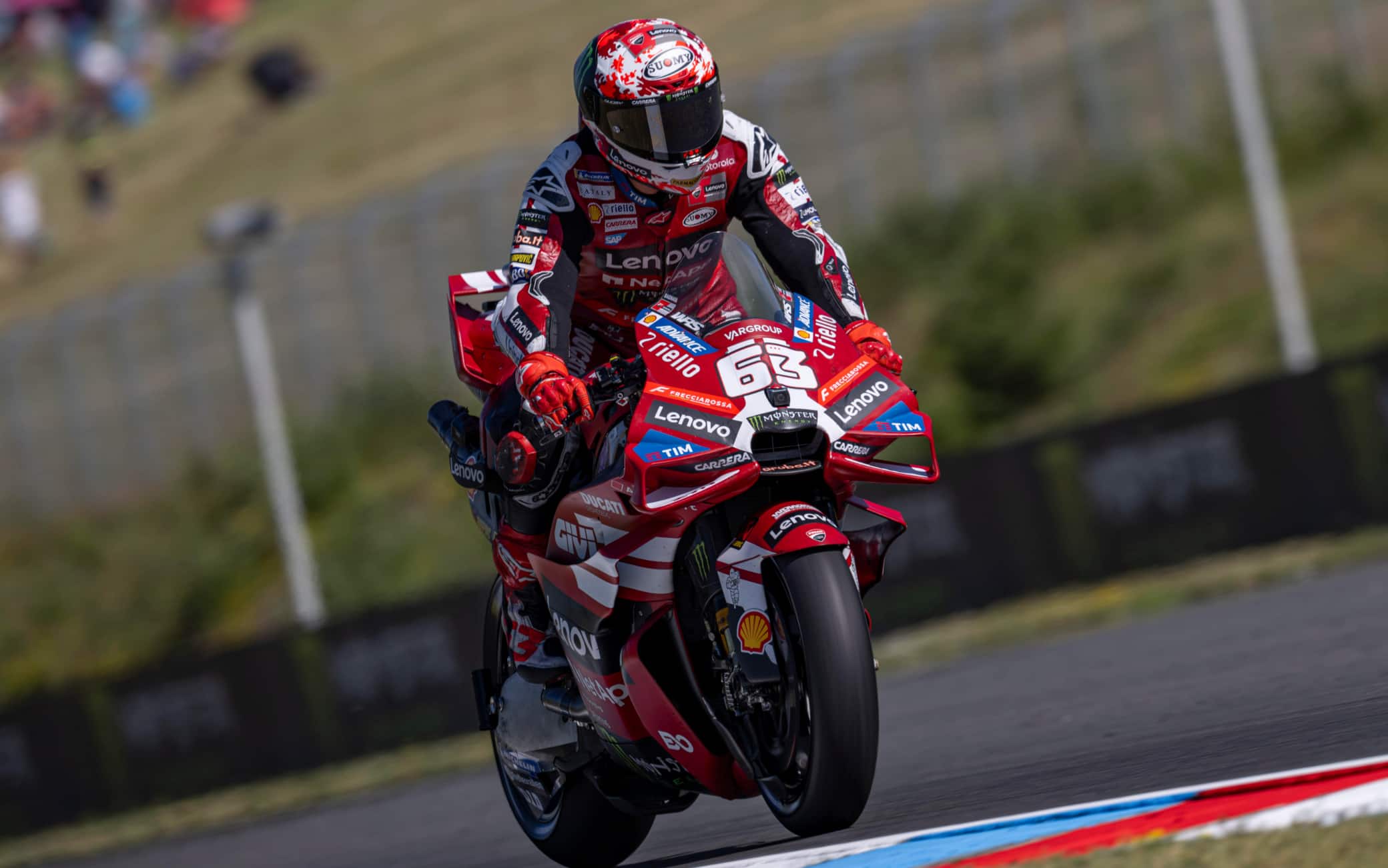 Bagnaia, nuovo freno anteriore da 355mm: "Ha più range di utilizzo"