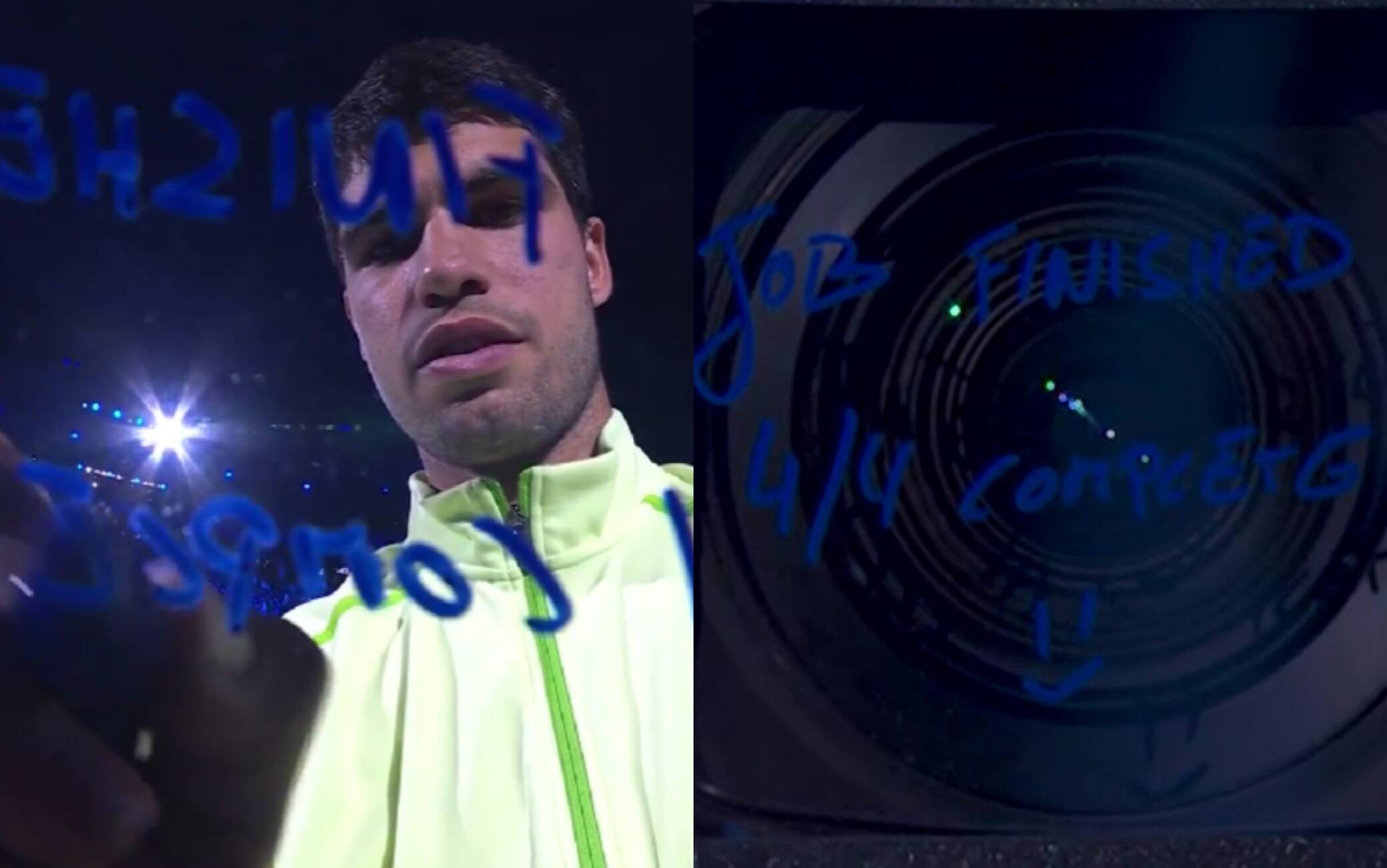Alcaraz trionfa agli Australian Open e scrive sulla telecamera: "Lavoro terminato". VIDEO