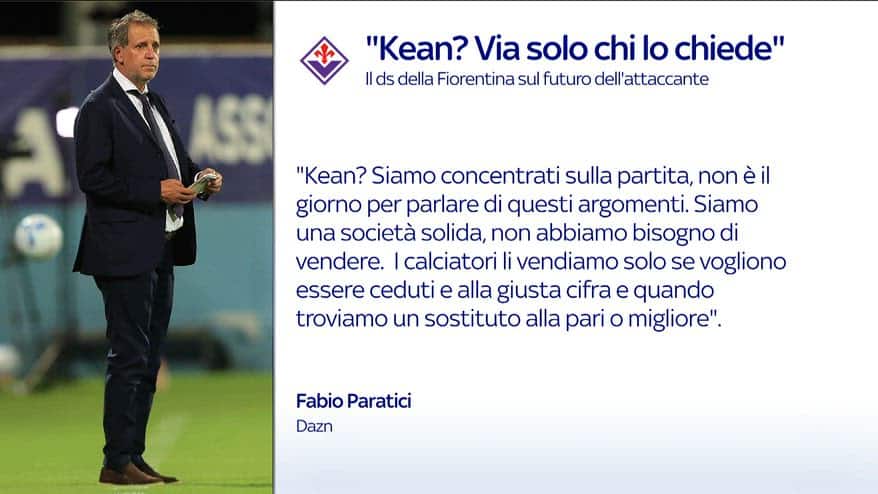 Kean, Paratici: "Non abbiamo bisogno di vendere"