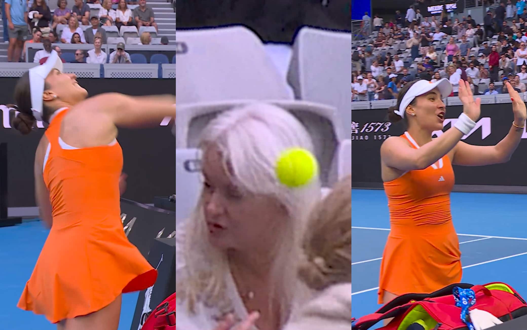 Australian Open, Ruse lancia una pallina tra il pubblico ma colpisce una tifosa