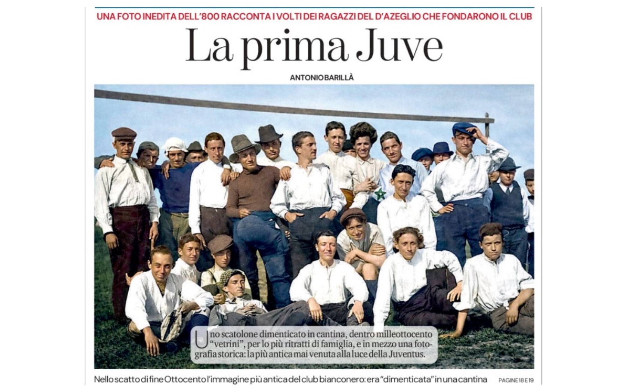 Juventus, la storia della prima foto raccontata in un libro