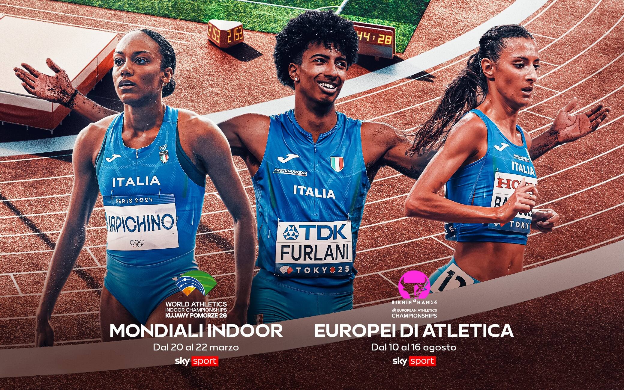 Atletica, su Sky i Mondiali Indoor al via questo weekend e gli Europei di questa estate
