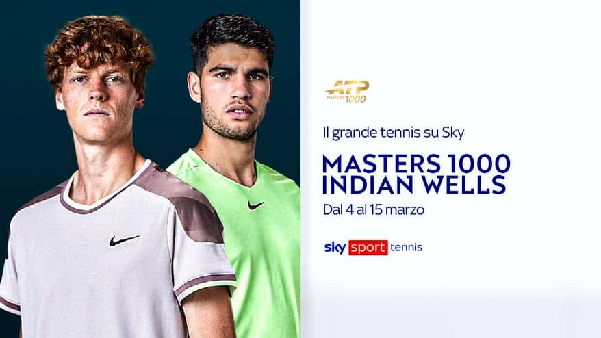 Masters 1000 di Indian Wells, dal 4 marzo live su Sky