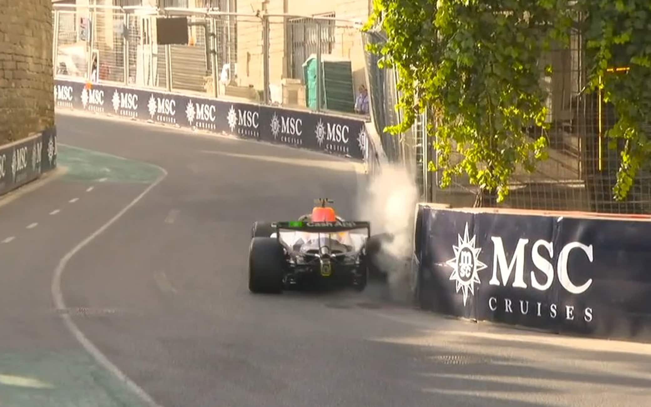 Lindblad, incidente a Baku nel corso delle Libere 2. VIDEO