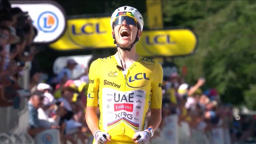 Tour de France, Pogacar domina anche la 10^ tappa