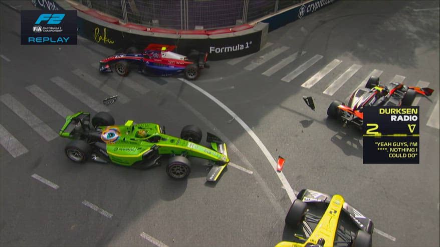 F2, incidente nella Feature Race di Baku: coinvolto Tsolov