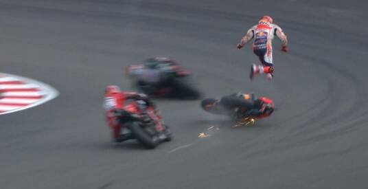 Marquez, la caduta a Sepang