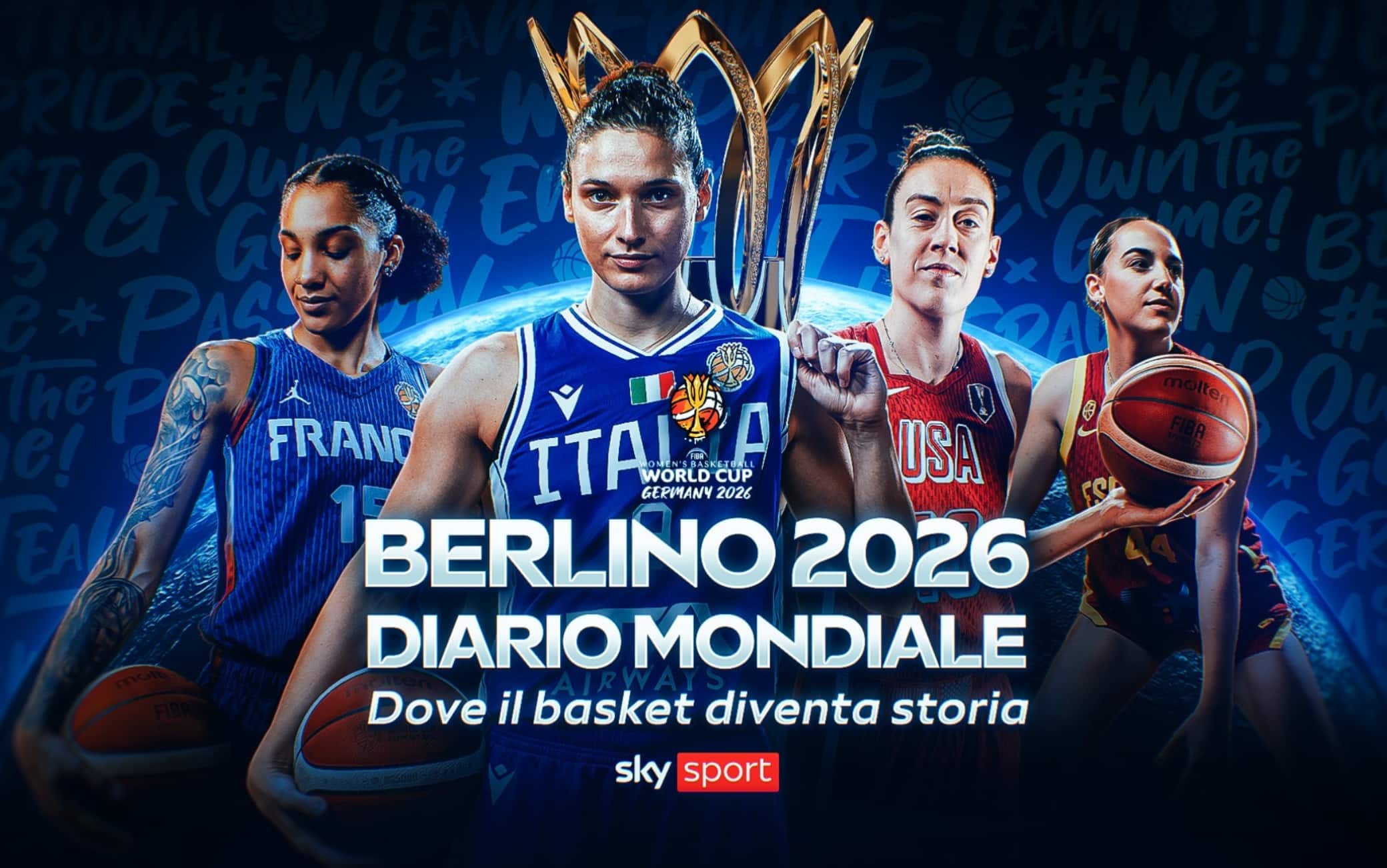 Basket, "Berlino 2026: Diario Mondiale Dove il basket diventa storia" in onda su Sky
