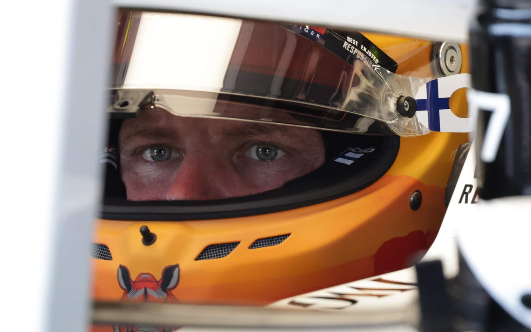 F1, Bottas al GP di Baku con un casco contro il bracconaggio dei rinoceronti