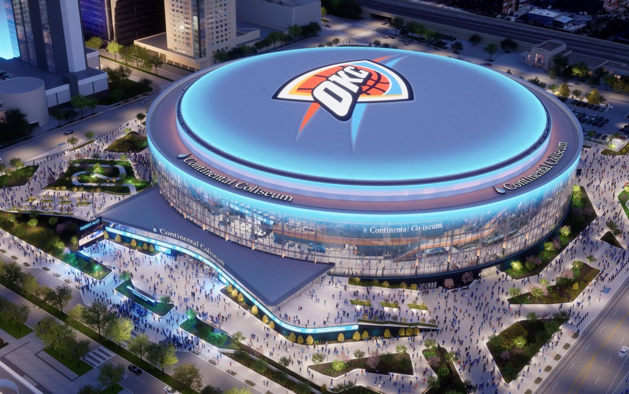 NBA, OKC guarda al futuro: dall’autunno del 2028 giocherà nel nuovo Continental Coliseum