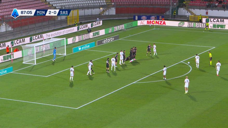 Monza-Sassuolo, perla di Adzic su punizione: video del gol