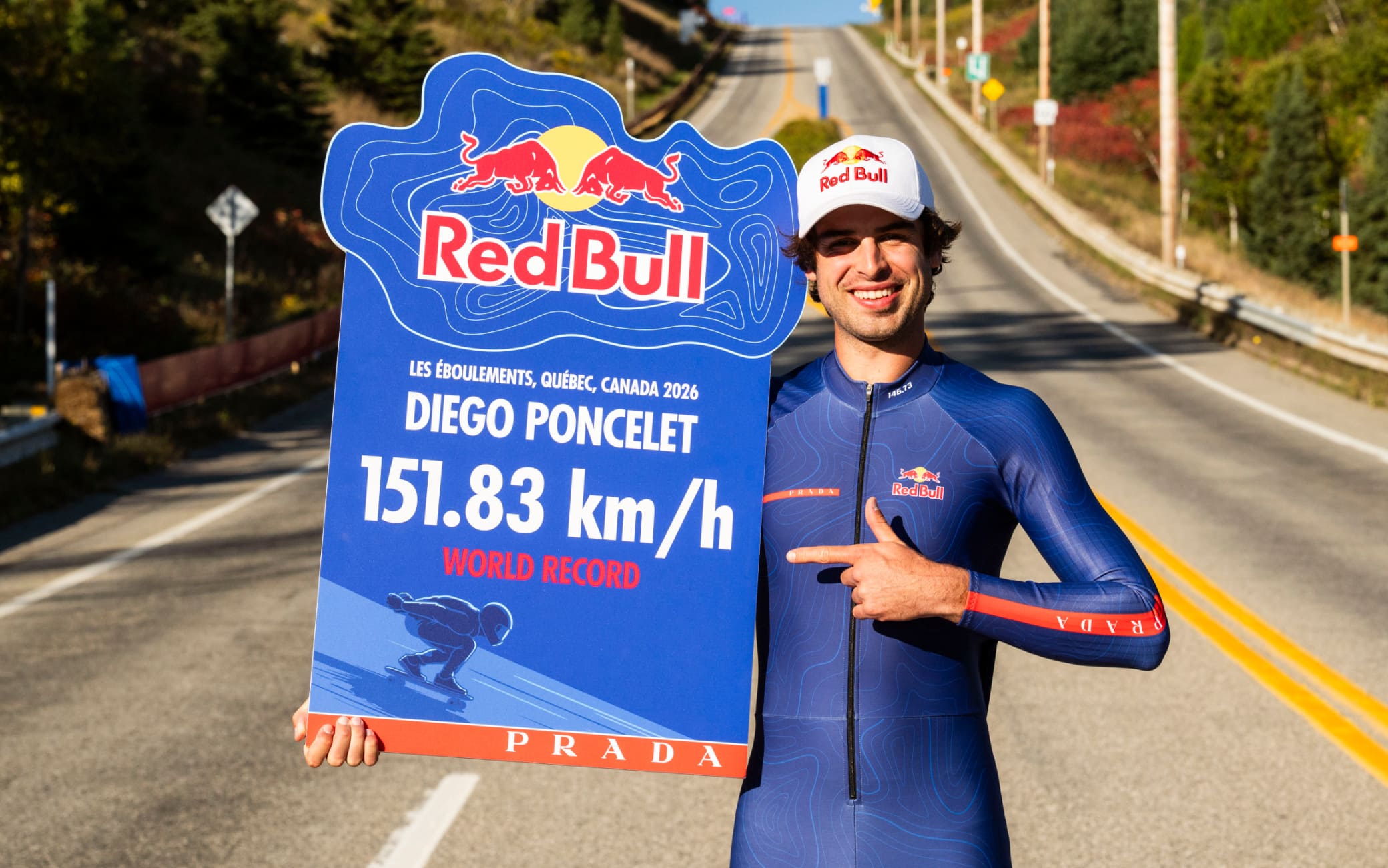 Downhill skateboarding: Diego Poncelet stabilisce il record del mondo di velocità