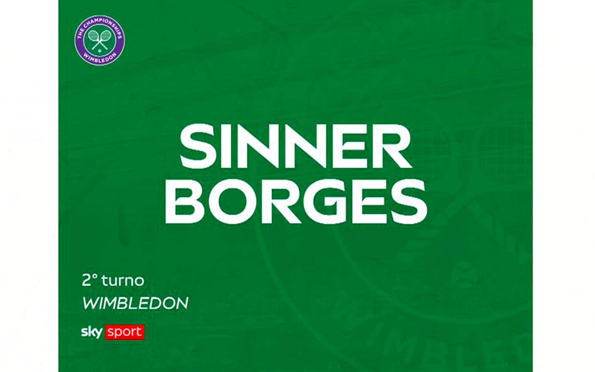 Sinner-Borges: highlights Wimbledon