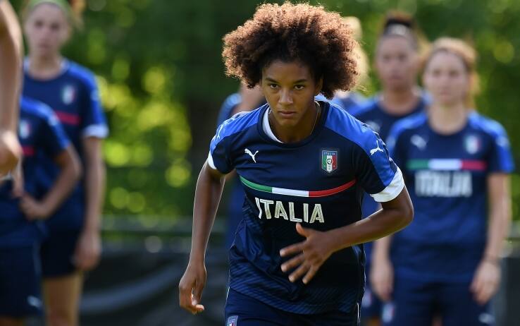 Sara Gama con la Nazionale