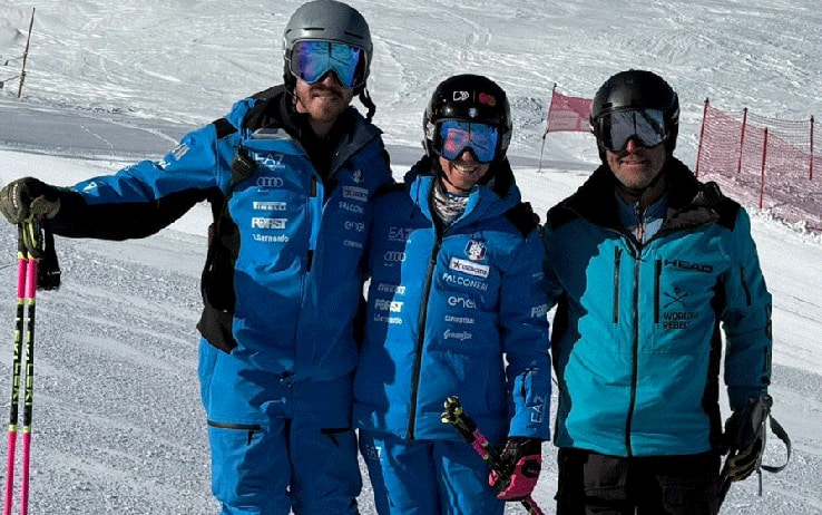 Bassino, ritorno sugli sci a Limone Piemonte 5 mesi dopo l'infortunio