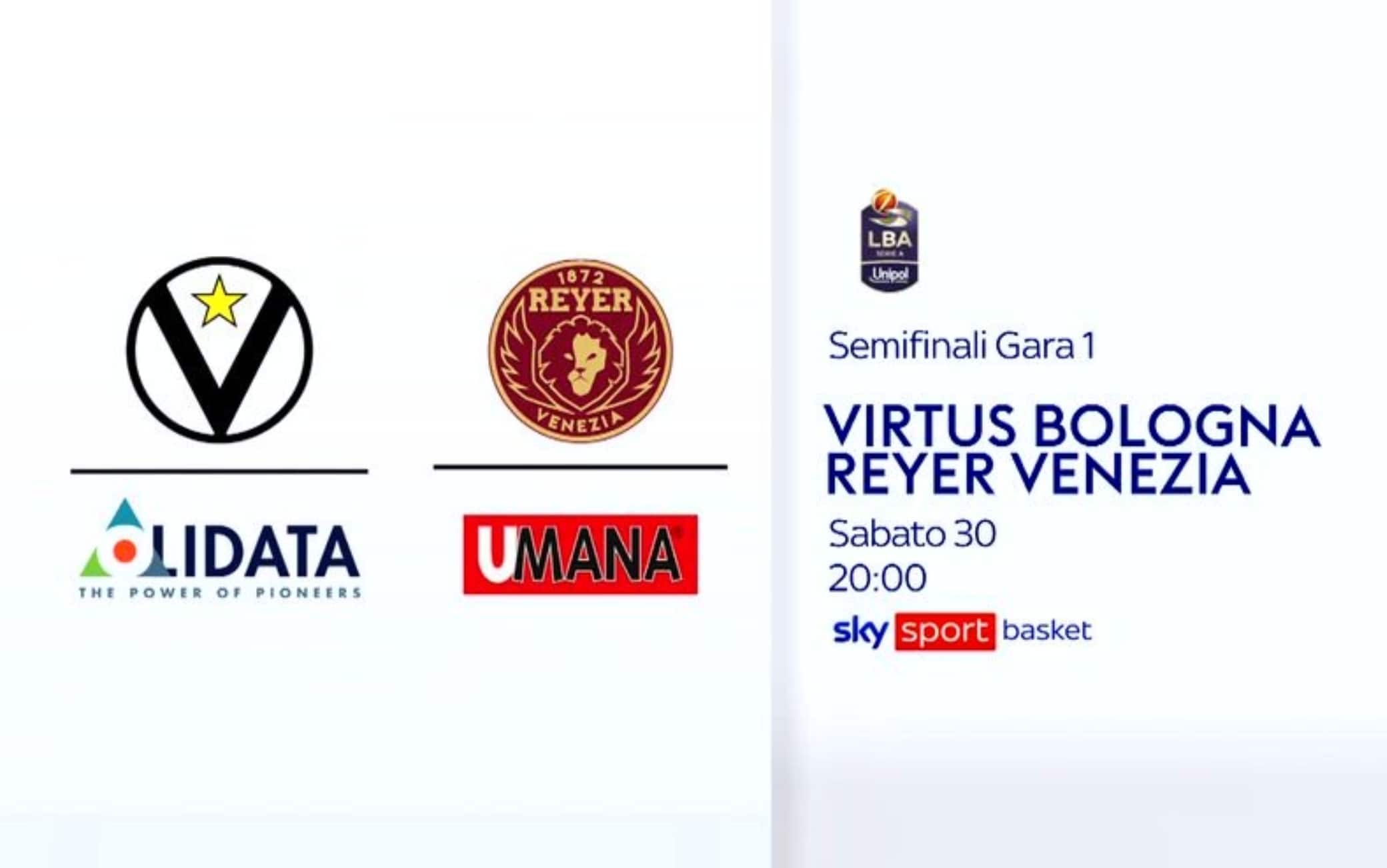 Playoff Serie A, Virtus Bologna-Venezia gara-1 alle 20 su Sky Sport Basket