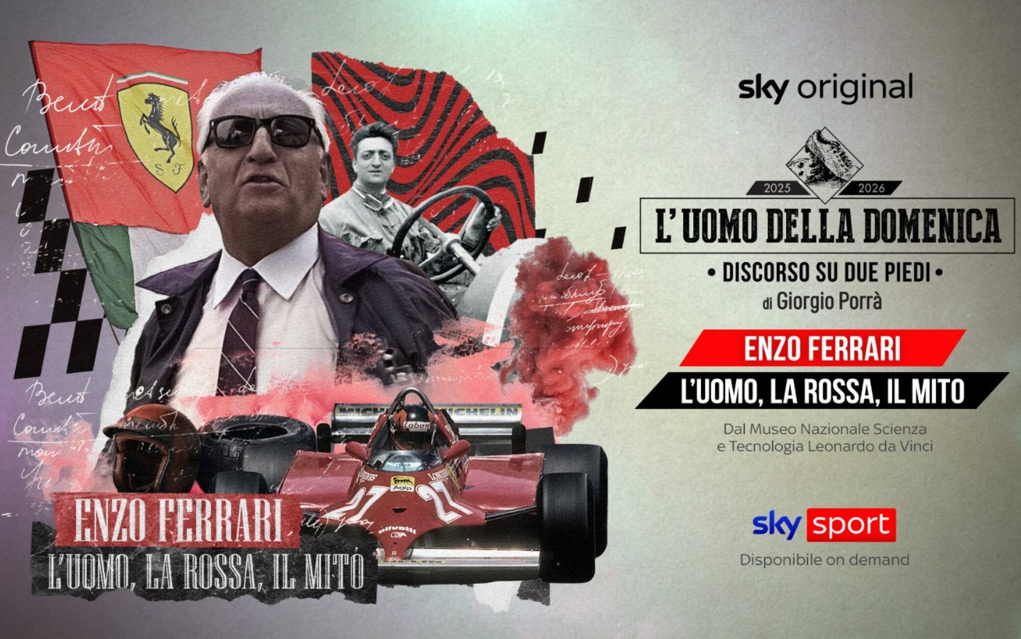 L'Uomo della Domenica: "Enzo Ferrari-L'Uomo, la Rossa, il Mito" su Sky