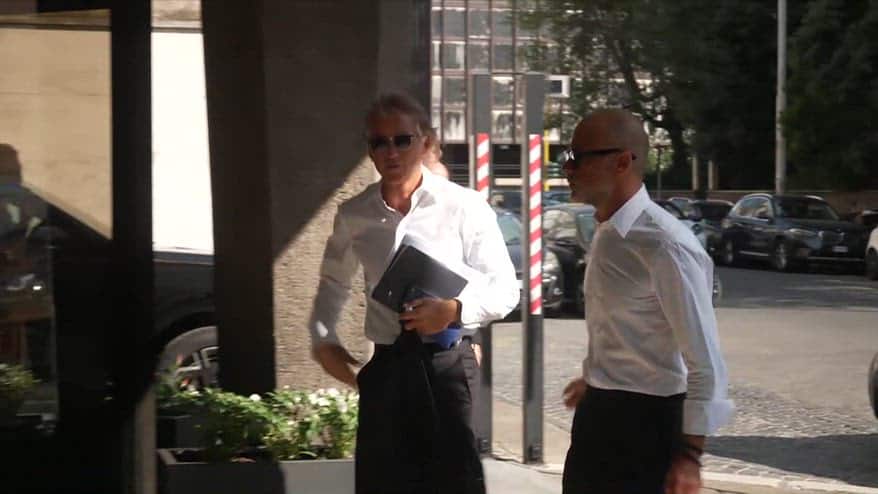 Italia, Mancini arriva in Federcalcio prima della conferenza