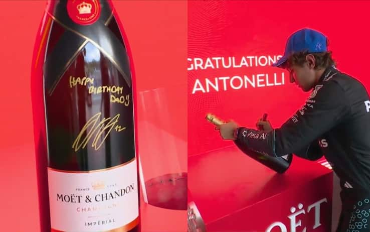 Kimi, bello di papà: la dedica per la vittoria al GP Belgio