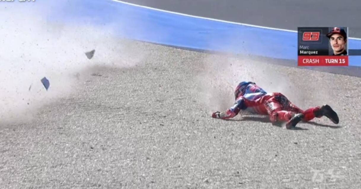 Marquez, caduta nelle qualifiche di GP Misano. VIDEO | Sky Sport