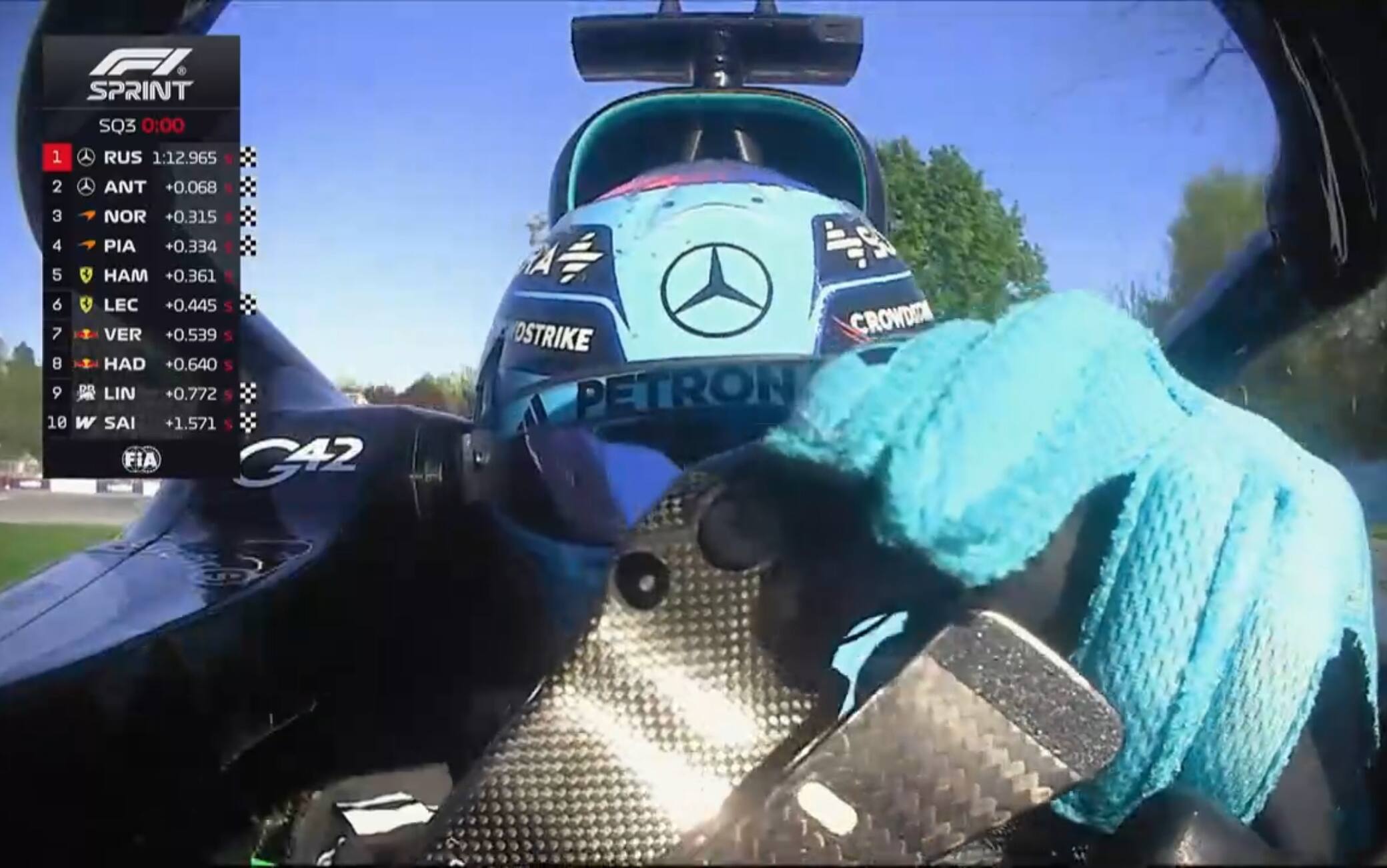 F1, la pole-Sprint a Russell: i momenti decisivi nel venerdì del GP Canada. VIDEO