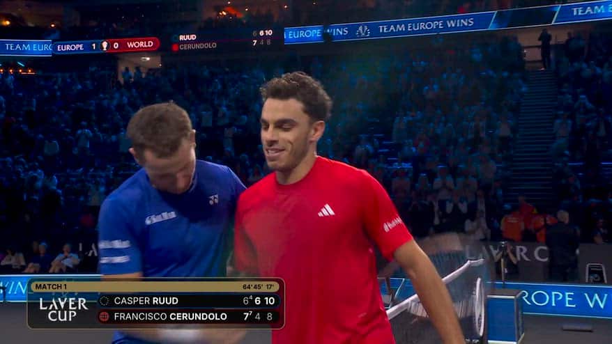 Laver Cup, Ruud batte Cerundolo: primo punto Europa