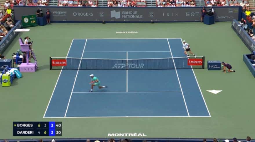 Darderi, punto pazzesco contro Borges a Montreal