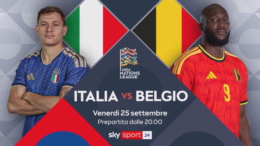 Nations League, Italia-Belgio: su Sky Sport studi e news