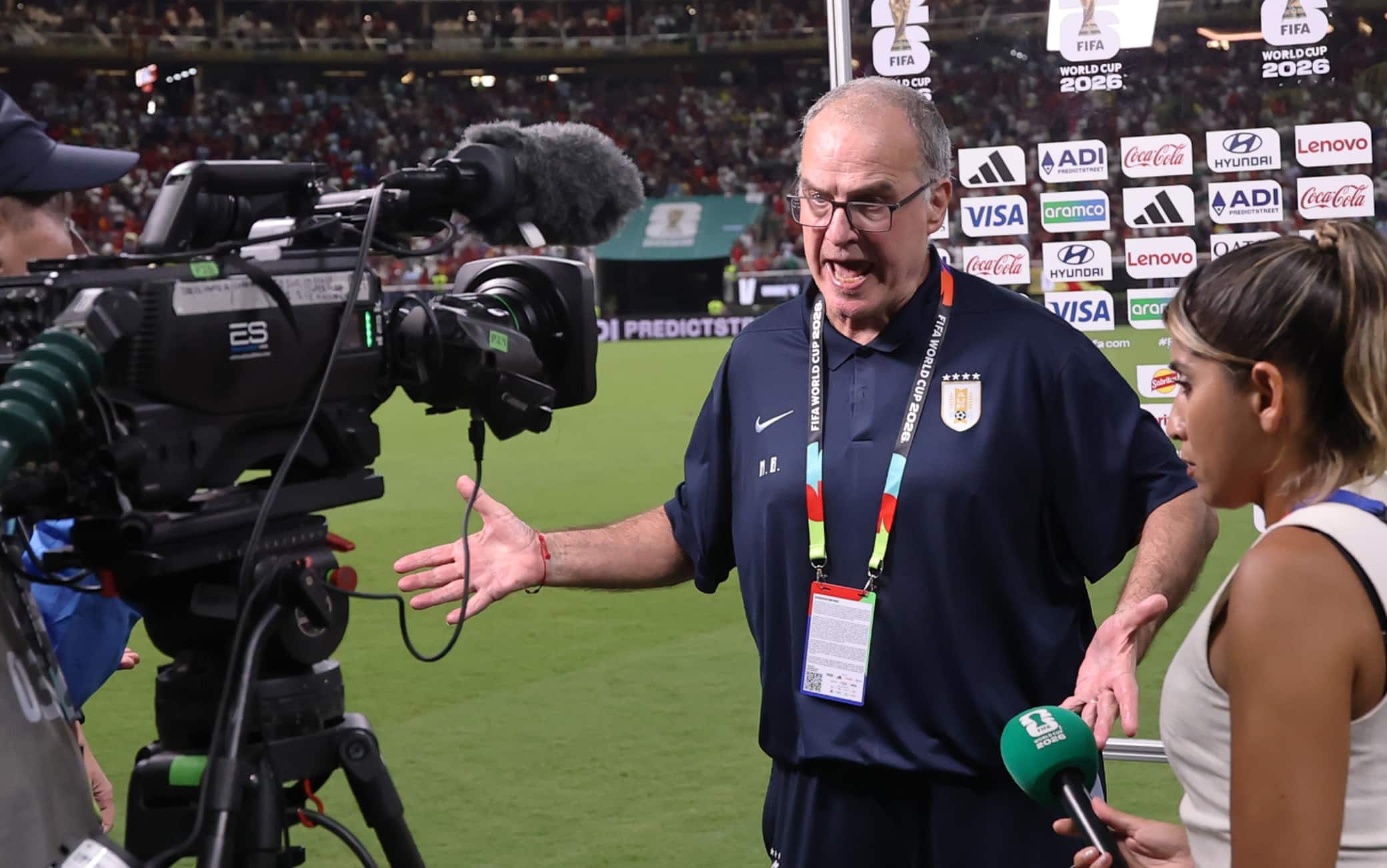 Bielsa nervoso dopo l'eliminazione dell'Uruguay dai Mondiali: "Sono responsabile"