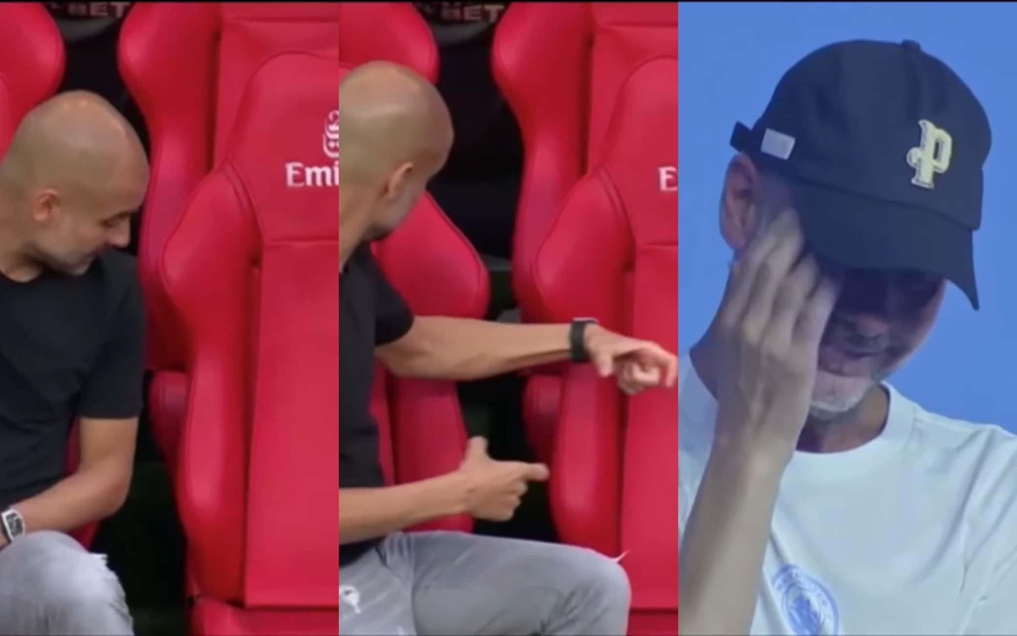 Guardiola e il meme in panchina: Bernardo Silva glielo fa rivedere e... VIDEO