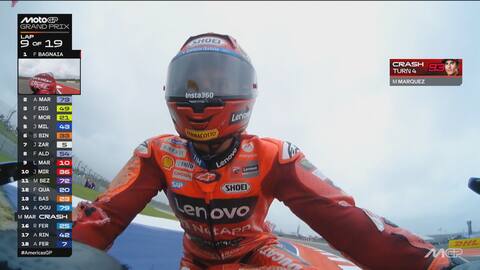 Marc Marquez, la caduta nella gara di Austin. VIDEO | Sky Sport
