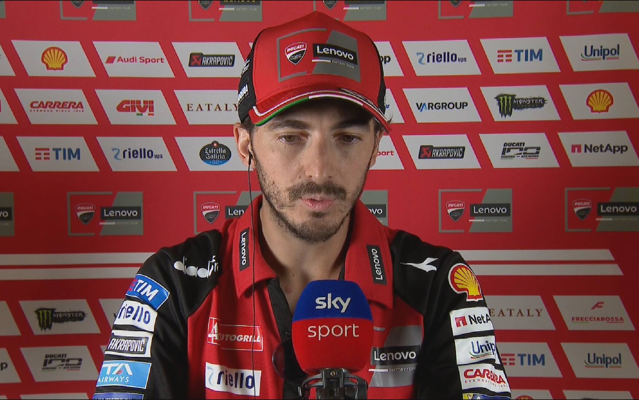 Bagnaia 10° ad Austin: "Che fatica con la gomma dietro, a destra si è disintegrata"