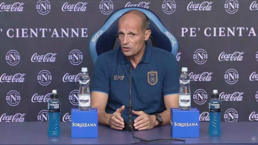 Napoli, Allegri: "La rosa è ottima, club vigile sul mercato"