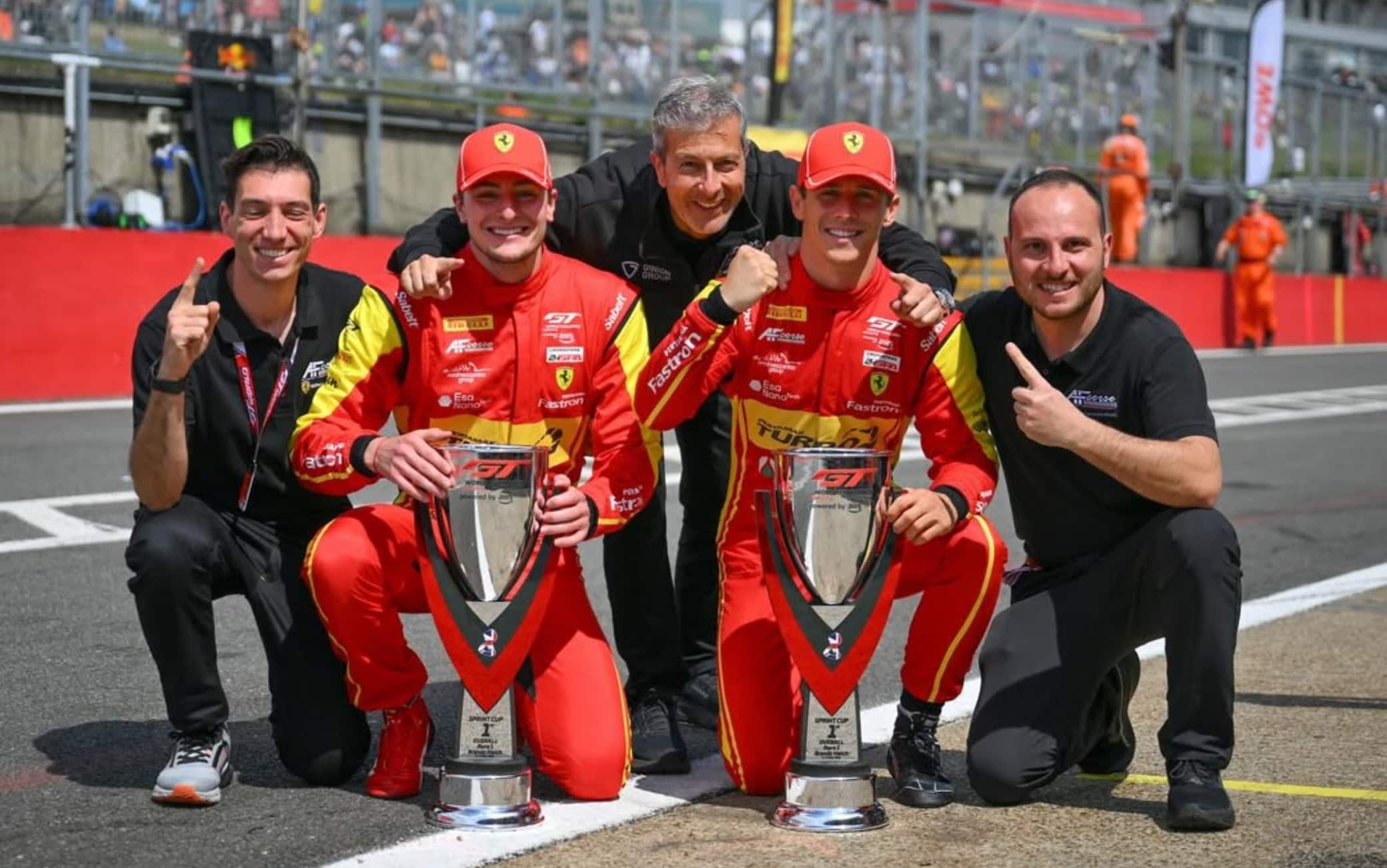 GTWC Europe, Brands Hatch: Ferrari e Leclerc vincono Gara 1. Rossi sfiora il podio