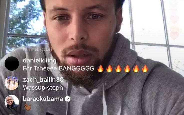 Steph Curry a colloquio con il Dr. Fauci