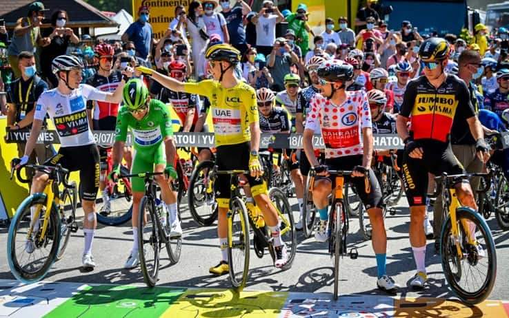 Pogacar e le maglie del Tour