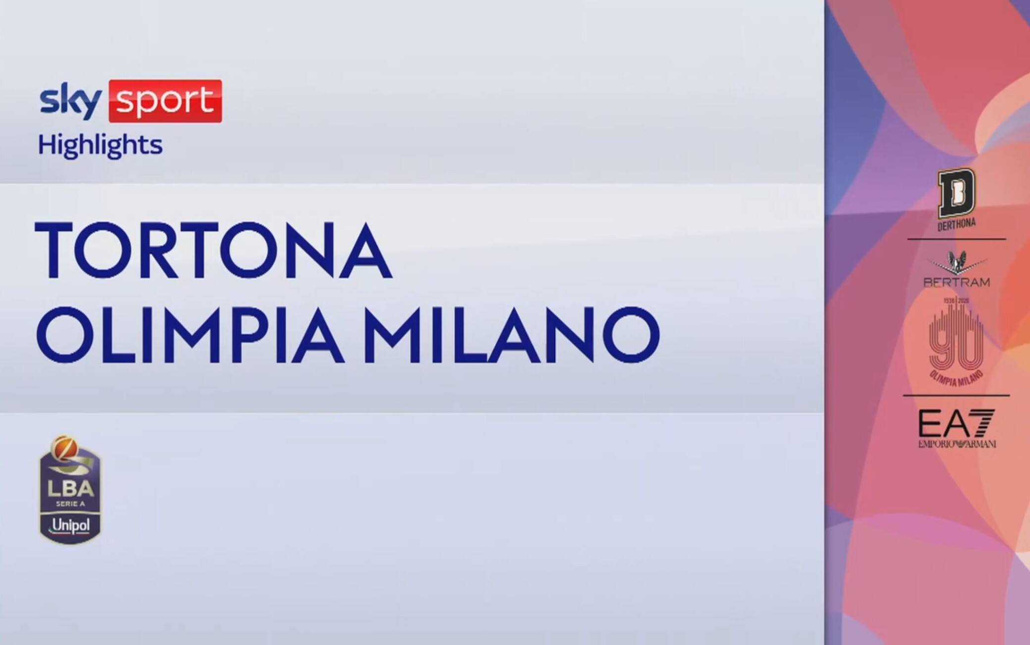 Tortona-Milano 78-87: highlights LBA