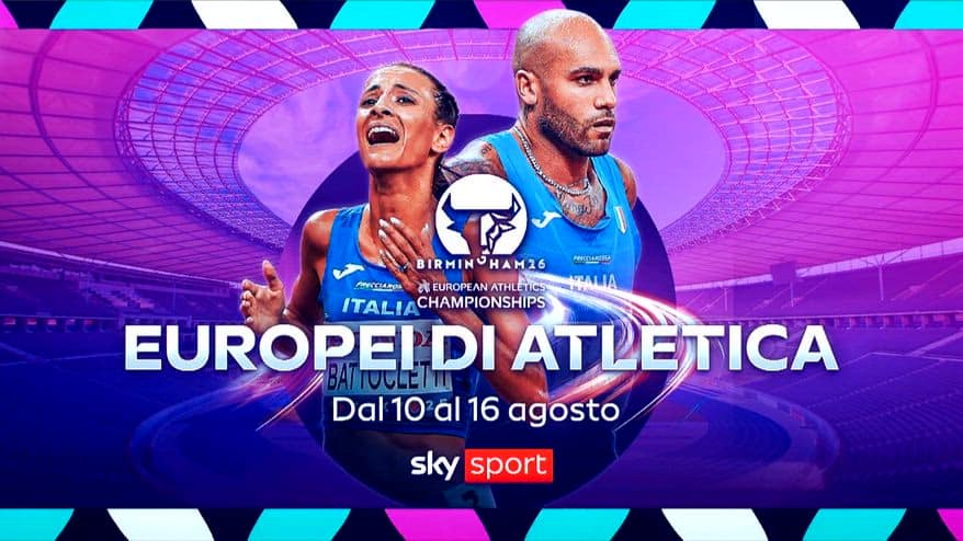 Europei di atletica, dal 10 agosto live su Sky