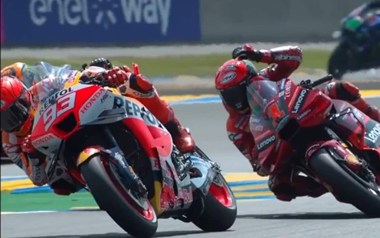 Bagnaia-Marquez, contatto nella Sprint di Le Mans 2023: la ...