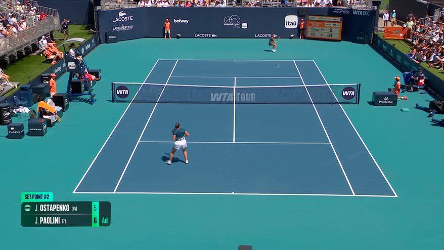 Wta Miami, gran punto di Paolini per vincere il 1°set