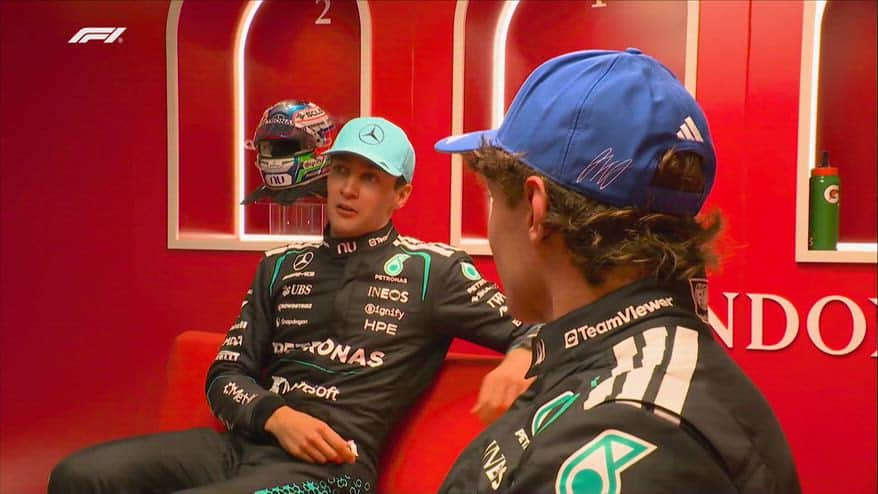 Norris, Kimi e Russell: il retropodio in Olanda