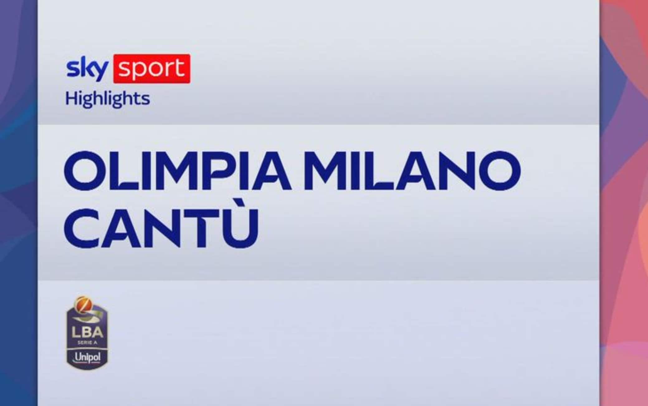 Olimpia Milano-Cantù 88-86: highlights LBA 